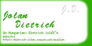 jolan dietrich business card